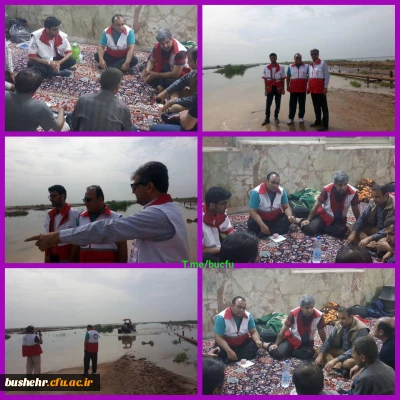 حضور دکتر مولایی و دکتر عرب زاده در کمپ دانشجویان جهادگر داوطلب اعزامی به مناطق سیل زده خوزستان