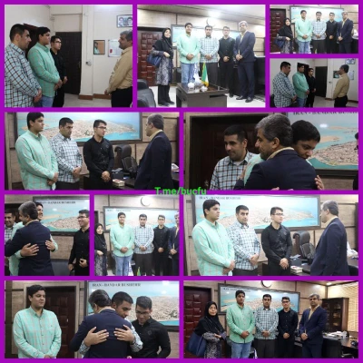 خداحافظی دانشجویان دانش آموخته ورودی ۹۴پردیس علامه طباطبایی بوشهر با رئیس دانشگاه  3