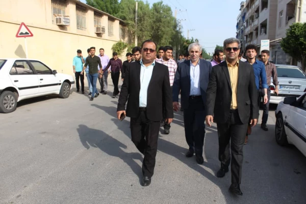 حضور پر شور مسئولان، اساتید و دانشجو معلمان دانشگاه فرهنگیان استان بوشهر در راهپیمایی ۱۳ آبان 5