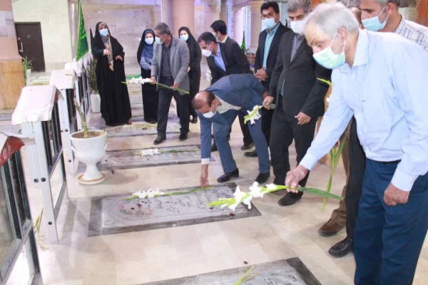 به مناسبت هفته تربیت بدنی؛ مسئولان و کارکنان دانشگاه فرهنگیان استان بوشهر با آرمان های شهدای ورزشکار تجدید میثاق کردند 3