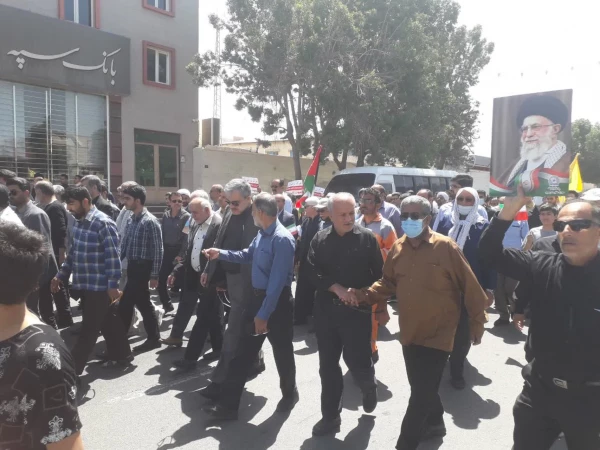با حضور پرشور مجموعه دانشگاه فرهنگیان استان بوشهر؛راهپیمایی روز قدس در بوشهر برگزار شد                 5
