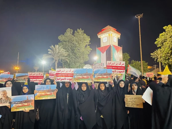 با حضور باشکوه مسئولان، کارکنان، اساتید و دانشجویان دانشگاه فرهنگیان؛
برگزاری تجمع مردمی و دانشجویی در محکومیت جنایات رژیم کودک کش صهیونیستی در بوشهر 2