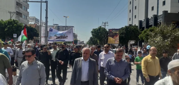 حضور باشکوه دانشگاهیان دانشگاه فرهنگیان استان بوشهر در راهپیمایی روز قدس  2