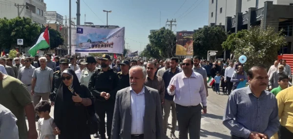 حضور باشکوه دانشگاهیان دانشگاه فرهنگیان استان بوشهر در راهپیمایی روز قدس  4