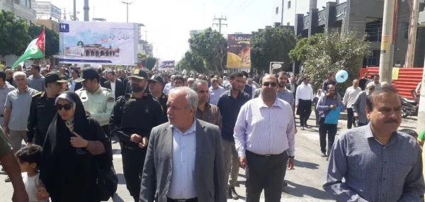 حضور باشکوه دانشگاهیان دانشگاه فرهنگیان استان بوشهر در راهپیمایی روز قدس  5