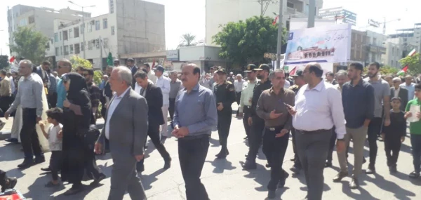 حضور باشکوه دانشگاهیان دانشگاه فرهنگیان استان بوشهر در راهپیمایی روز قدس  8