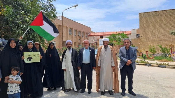 در دانشگاه فرهنگیان استان بوشهر؛
تجمع مجموعه دانشگاه در حمایت از دانشجویان آزادی خواه حامی فلسطین  2