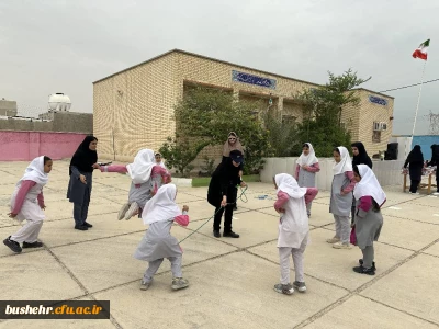 برگزاری زنگ ورزش توسط دانشجومعلمان بوشهری در روستای گلکی تنگستان