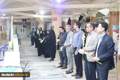 به مناسبت آغاز هفته دفاع مقدس؛
برگزاری آئین تجدید میثاق دانشگاهیان دانشگاه فرهنگیان استان بوشهر با شهدا