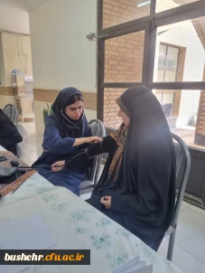 برپایی ایستگاه سلامت جسم و روان در پردیس بنت الهدی صدر بوشهر