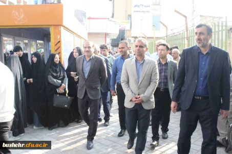 حضور دانشگاهیان دانشگاه فرهنگیان استان بوشهر در مراسم تشییع شهید مدافع امنیت